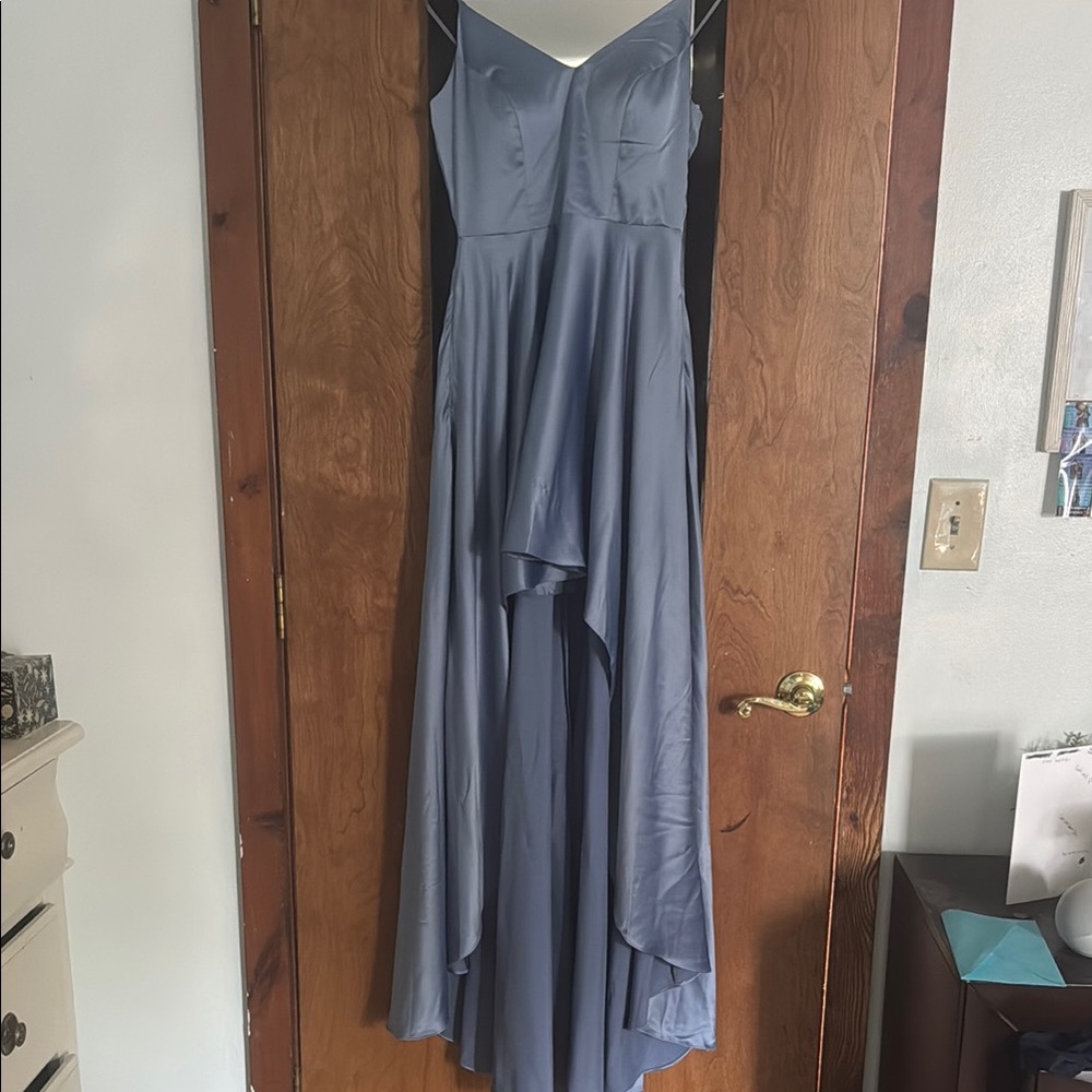 Windsor Blue Asymmetrical High-Low Sundress